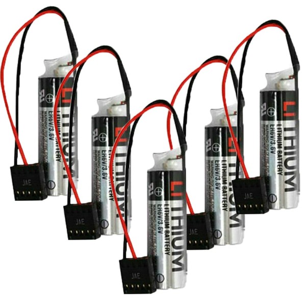 PROTOW (5-Pack) ER6VC3N ER6V/3.6V 2Ah+JAE5PIN Lithium Replacement Battery CNC for