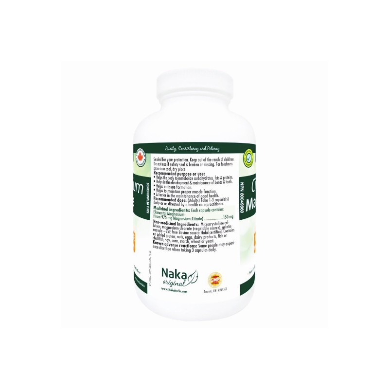 Magnesium Citrate 360, Naka Original Magnesium Citrate 360 Capsules