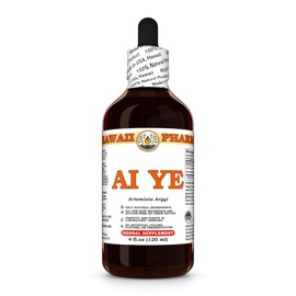 Ai Ye (Artemisia Argyi) Dry Leaf Tincture, Made in Hawaii, All Natural, Vegan, Pure Liquid Extract - 4 fl.oz