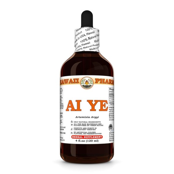 Ai Ye (Artemisia Argyi) Dry Leaf Tincture, Made in Hawaii,