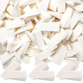 AKOAK 24 Pieces Makeup Puff - Disposable White Makeup Sponge for Base, Foundation, Crisp Edge Control, Effortless Blending and Smoothing, Mini Applicator Wedge