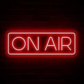 On Air Sign - Live On Air Neon Sign for Twitch, Tiktok, Youtube Streamers/Gamers - Live Streaming/Recording Light Sign – Red Cool Led Signs for Studio, Wall, Bedroom, Game Room Decor - Color: RED(NEW)