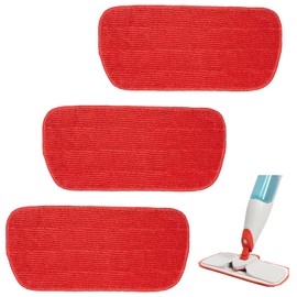 3 Pack Microfiber Mop Pads for OXO Good Grips Spray, Reusable & Washable, Mop Not Included, Red