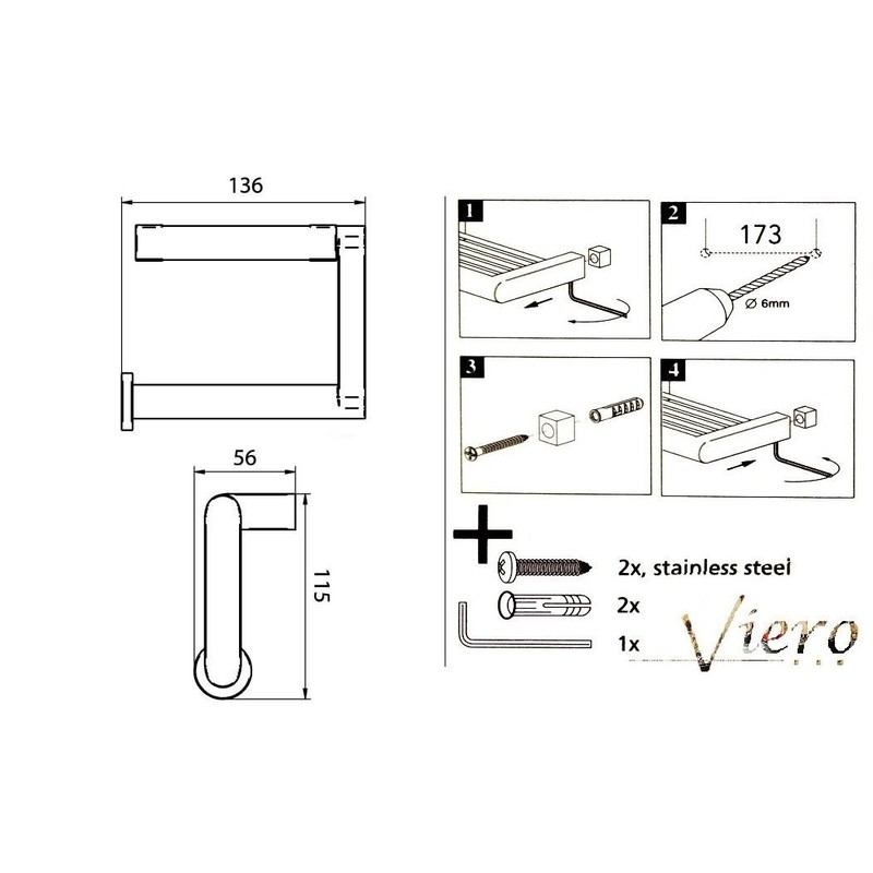Haceka Viero Toilet Roll Holder 415414