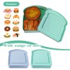 guduling 2pcs Sandwich Holder for Lunchbox, Toast Shape Sandwich Container,