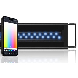 CURRENT USA ColorPlus Smart Freshwater Aquarium & Terrarium LED Light with App and Voice Control | Alexa & Google Home Compatible | Extra Vivid Colors for Fish Tank| Aluminum (for Tanks 24" to 35")