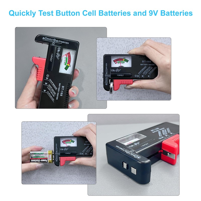 Dlyfull Battery Tester, Small Battery Testers Universal Battery Checker for