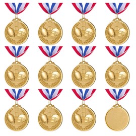 Abaokai 12 Pieces Football Medals for Award,Sports Football Games, Party Favors for Kids, 2 Inches