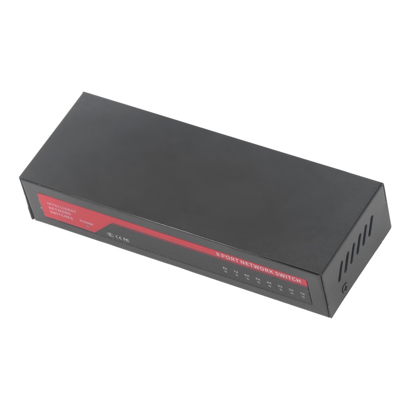 8 Port Gigabit PoE Switch Sturdy Metal Fanless Plug and