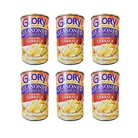 Glory Foods Seasoned Southern Style Country Cabbage Slow Simmered w/ Onions, Garlic & Spices (6 Pack, Total of 87oz)