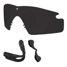 Predrox Dark Black Si M Frame 3.0 Lenses & Nose Pieces Replacement for Oakley Sunglass OO9146 Polarized