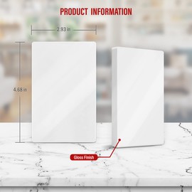 ENERLITES Screwless Blank Wall Plate, Child Safe Blank Device Outlet Cover, Standard Size, 1-Gang 4.68" x 2.93", Polycarbonate Thermoplastic, UL Listed, SI8801-W, Glossy, White