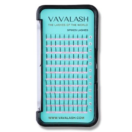 VAVALASH Premade Fan Spikes Lash Extensions Mixed Tray 15-18mm D Curl 0.07mm Matte Black Eyelash Extension Supplies Spikes Fans（D-0.07,15-18mm）