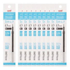 三菱鉛筆 Uni Jetstream Lite Touch Ink Refill, for Retractable Single-Color Pen Type, 0.7mm Medium Point, Black Ink, SXRL7.24, Box of 10