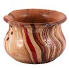 Premium Solid Hardwood Wooden Pot Portable Yarn Bowl Holder for