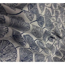 100% Rayon Viscose Print Fabric 58" Wide White with Blue Floral Print [17114] White Floral