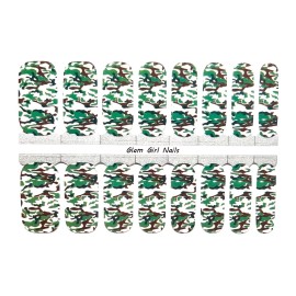 Glam Girl Nails Camouflage Nail Polish Strips / Nail Wraps / Nail Stickers