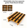 Wooden Pedal Board Guitar Effects 2-in-1 Pedalboard, 17.3" Big Capacity