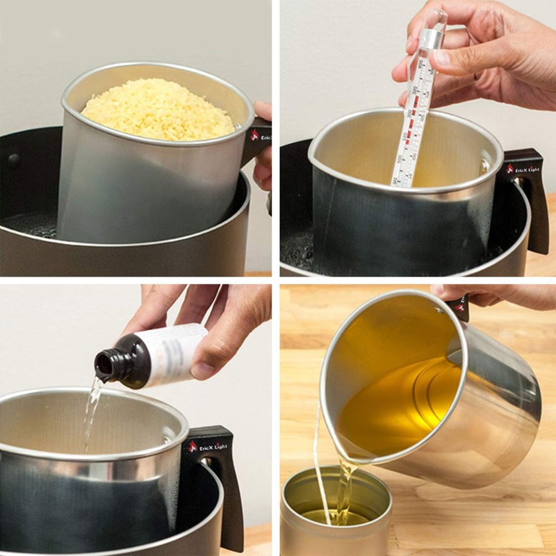 EricX Light Candle Making Pouring Pot,2 pounds,Double Boiler Wax Melting