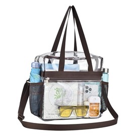 USPECLARE Clear Bag for Stadium Events 12×6×12 Clear Plastic Tote Bag for Stadium Security Work Sports Games Concerts