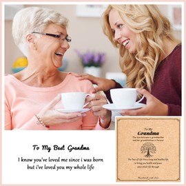 FYUKISS Gifts for Grandma, Presents Gifts for Grandma Grandmother Grandparents Jewelry Bracelet Best Seniors Elderly Grandma Abuela Birthday Christmas Gifts for Grandma from Granddaughter