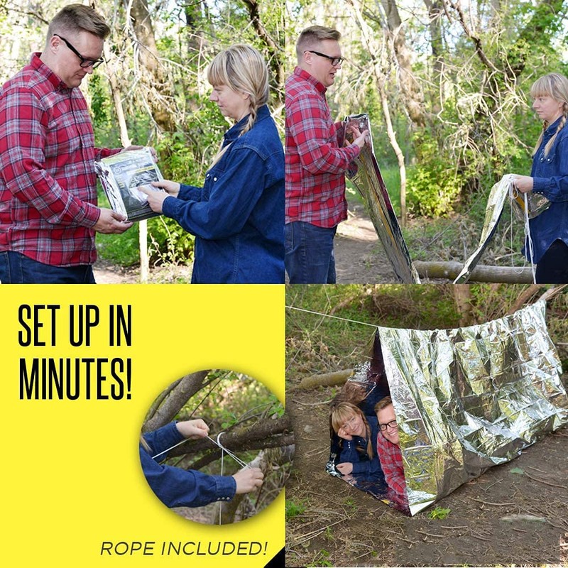 ANCLLO Emergency Survival Tent 59" x 95" Waterproof 2 Person
