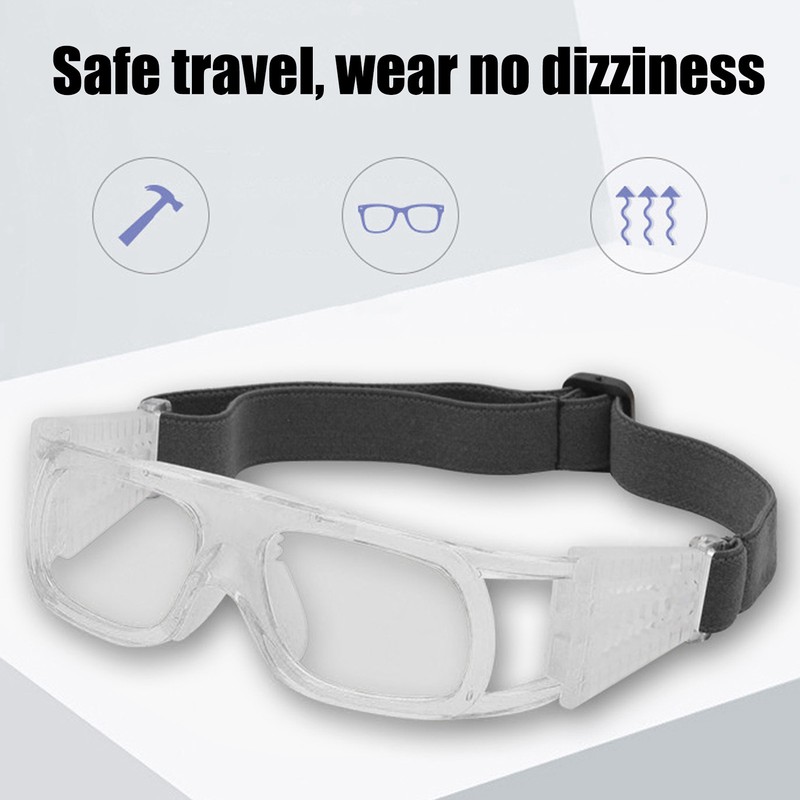 AntiExplosion Basketball Glasses Football Goggles UV Protection Sport Eyeglasses(White )