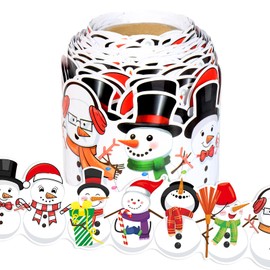 Leezead Snowman Bulletin Board Border, 65.6Ft Christmas Bulletin Border Classroom Decorations Cute Winter Snowman Rolled Border Trim for Christmas Winter School Office Chalkboard Wall Decor