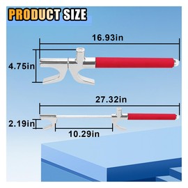 Car Steering Wheel Lock, Car Security Anti-Theft Device Retractable Steering Lock with 3 Keys & Safety Hammer, Car Lock Car Theft Prevention Universal for Auto Truck SUV Van (Red)