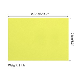 sourcing map 50 Sheets Colored Copy Paper A4 Printer Paper 75gsm Fluorescent Yellow for Office Printing, Document Copying, Invitations, Forms, Art Projects