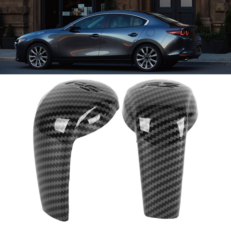 Gear Shift Knob Trim Carbon Fiber Grain Scratch Free Replacement