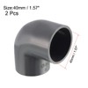 sourcing map PVC Pipe Fitting 40mm Slip Socket 90 Degree