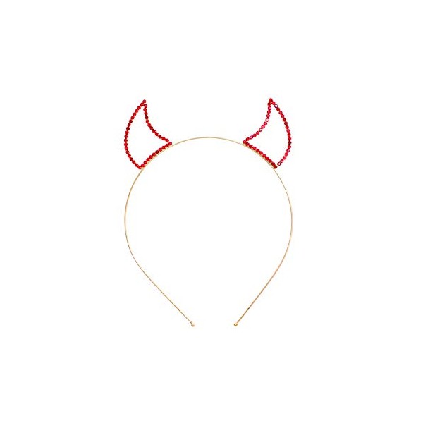 Arsimus Devil Horns Crystal Headband (Red)