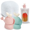 Whale SoftSip Silicone Food Pouch Topper 2 Pack with Travel
