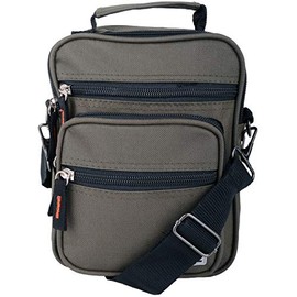 Unisex Canvas Style Multi-Functional Practical Shoulder Cross Body Utility Bag with Belt Loop - Green