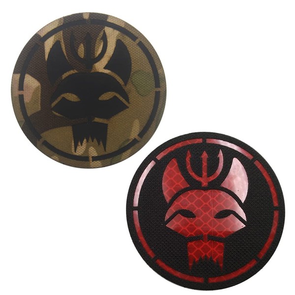 Reflective Seal DEVGRU Team Trident Cat Head Patch Infrared IR