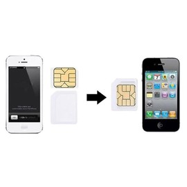 Nano SIM and Micro SIM Card Adapter Set for Smartphone and Tablet: 4 in 1 Complete Set, Mini Set with Click Protection, 100% Perfect Fit, Nano to Micro, Nano to Standard, Micro to Standard, White