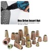 149Pcs Hex Insert Nut Iron Galvanized Drive Head Wood Furniture