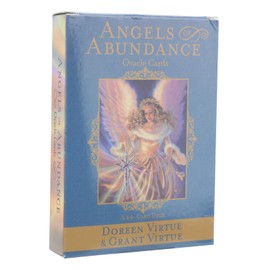 bouti1583 Angels of Abundance Oracle Cards 44 Cards Exquisite Light Weight Small Size Tarot Card Deck Safe and Eco Friendly Easy to Carry Durable