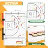 HIGHRAZON Magnetic Basketball Coaches Clipboard, White Double-Sided Dry Erase Coach