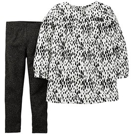 Carter's Baby Girls' Top, Black/White, 24 Months