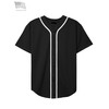 Hat and Beyond Mens Baseball Button Down Jersey (Medium, 01up01_Black/White)