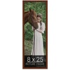 wallsthatspeak 8x25 Dark Walnut Rustic Pine Picture Frame for Puzzles