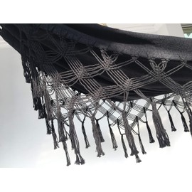 Hammock Double Hammocks for Outside Camping Cotton Canvas Fabric Brazilian Hammock Indoor Outdoor Hanging Suitable for 2 Adults