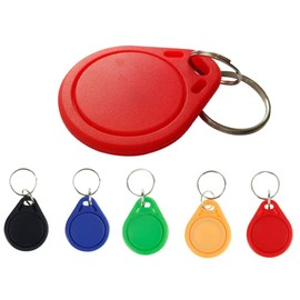 JASAG Colorful 100pcs 13.56MHz RFID Keychains Card Mi-Fare 1·K IC Key Fobs Proximity Key Tags for Smart Door Lock Access Control System, Read only, Not Writable