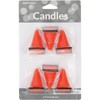 Creative Converting 6-Count Molded Candles, Cone-Shaped Under Construction -