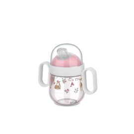 Mepal Non-Spill Sippy Cup Mio Little Dutch, Leakproof, Clear Cap for On-The-go use, Easy-to-Hold Handles, Soft Drinking Spout, 200 ml, Fairy Garden