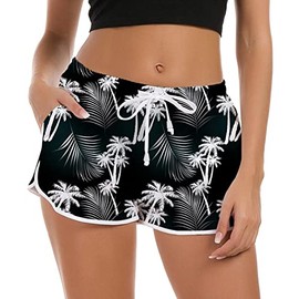 Rave on Friday Women's Swimming Shorts, Summer Short Swimming Costume, Quick Drying, Beach Shorts, Water Sports, UV Protection, Board Shorts with Pocket and Elastic Band, XS-XL