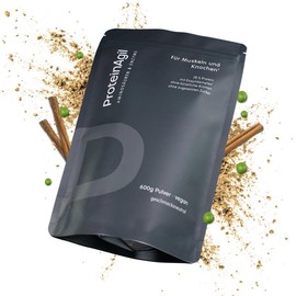 AgilNature ProteinAgil 600 g - Tasteless Pea Protein for Muscles and Bones, 78% Protein, Amino Acids and Enzymes, 100% Vegan, Made in Germany