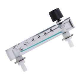 Oxygen Flowmeter, Gas Meter, Low Pressure Flow Meter for Industry, Transparent Acrylic, 2.5-25LPM, 0.6MPa Pressure, 8mm Tubing